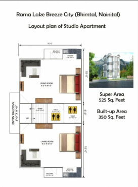 1 BHK 350 Sq.ft. Apartment for Sale in Bhimtal, Nainital