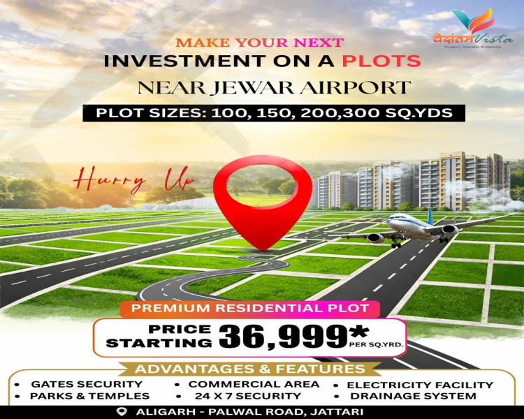  100 Sq. Yards Residential Plot for Sale in Jattari, Aligarh