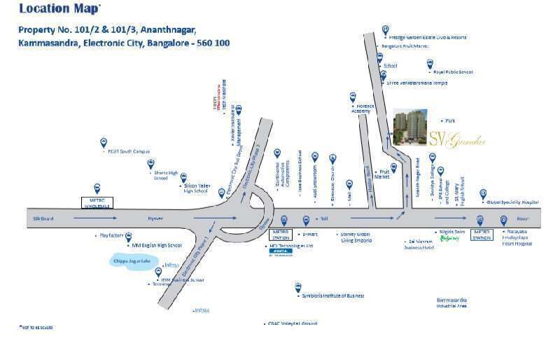 2 BHK Apartment 986 Sq.ft. for Sale in Phase 2, Electronic City, Bangalore