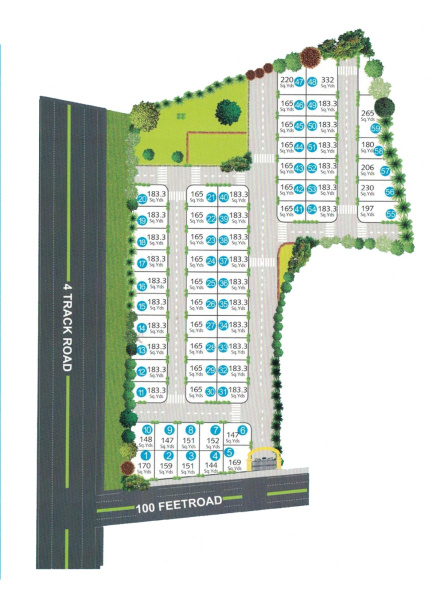  Residential Plot 147 Sq. Yards for Sale in Choutuppal, Yadadri Bhuvanagiri