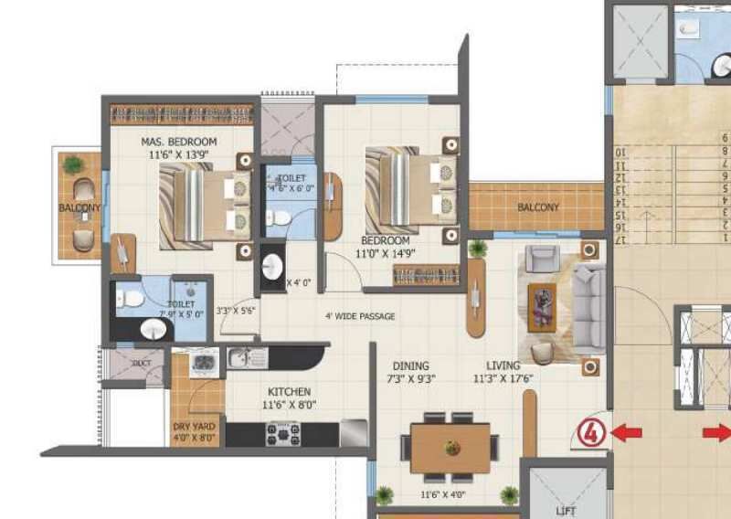 2 BHK Apartment 1387 Sq.ft. for Sale in Mihan, Nagpur
