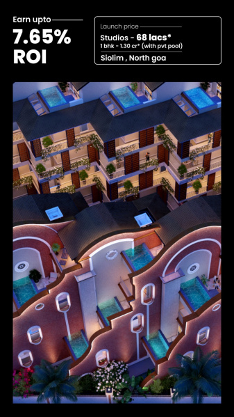 1 RK Apartment 575 Sq.ft. for Sale in Siolim, Bardez, Goa