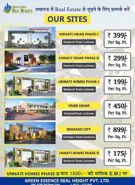  Residential Plot 1000 Sq.ft. for Sale in Raibareli Road, Lucknow