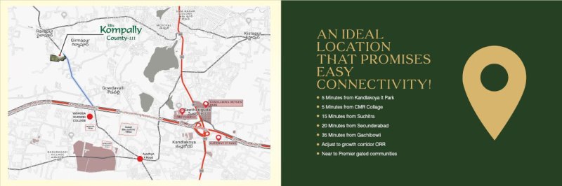  200 Sq. Yards Residential Plot for Sale in Kompally, Hyderabad