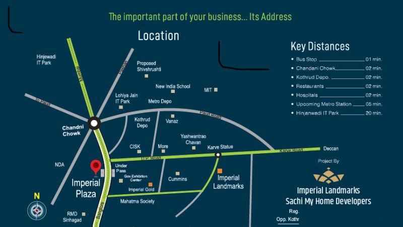  Office Space 989 Sq.ft. for Sale in Kothrud, Pune