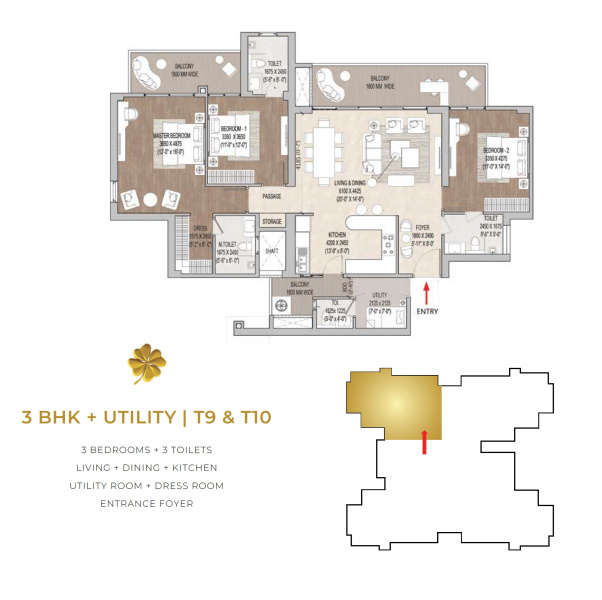 3.5 BHK Apartment 2280 Sq.ft. for Sale in Sector 71 Gurgaon