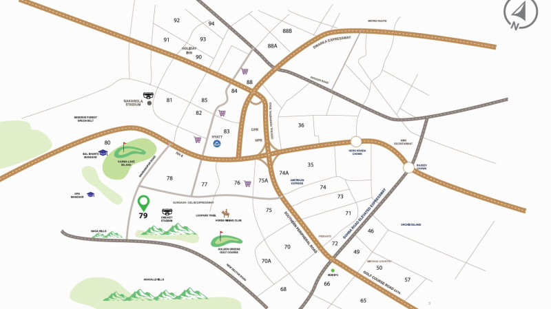 2.5 BHK 1550 Sq.ft. Apartment for Sale in Sector 79 Gurgaon