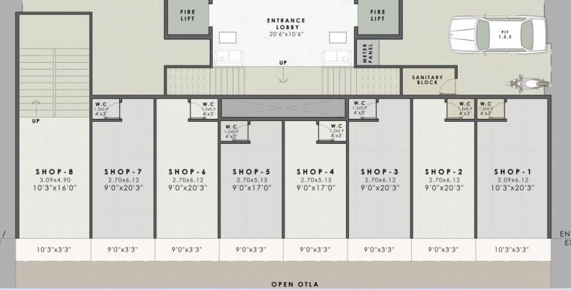  Commercial Shop 357 Sq.ft. for Sale in Pushpak Nagar, Navi Mumbai