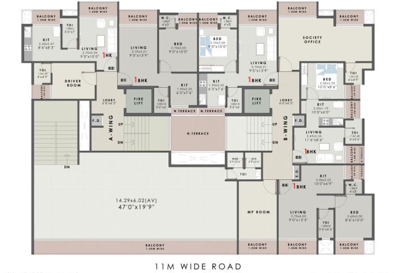 1 BHK Builder Floor 640 Sq.ft. for Sale in Pushpak Nagar, Navi Mumbai