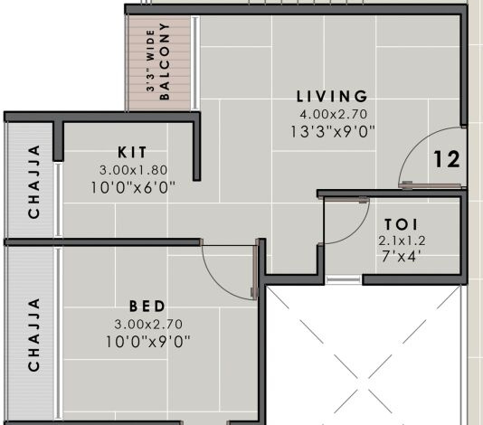 1 BHK Apartment 657 Sq.ft. for Sale in Sector 3 Pushpak Nagar, Navi Mumbai