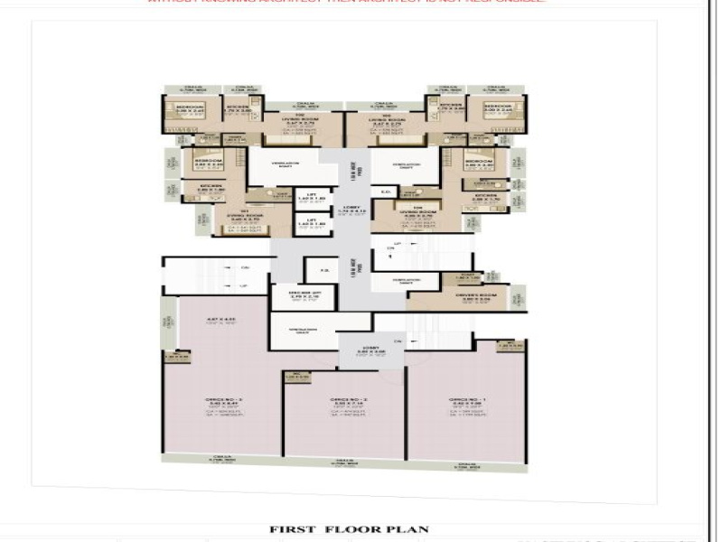  Office Space 974 Sq.ft. for Sale in Sector 3 Pushpak Nagar, Navi Mumbai