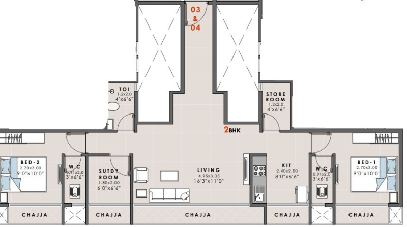 3 BHK Builder Floor 1392 Sq.ft. for Sale in Pushpak Nagar, Navi Mumbai