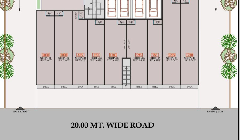  Commercial Shop 995 Sq.ft. for Sale in Pushpak Nagar, Navi Mumbai
