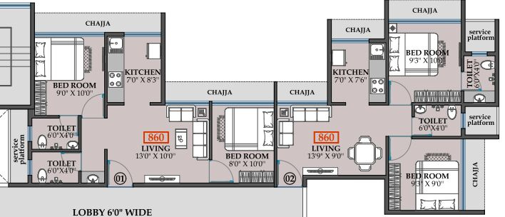 2 BHK 860 Sq.ft. Builder Floor for Sale in Pushpak Nagar, Navi Mumbai