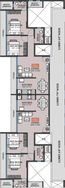 2 BHK Builder Floor 1035 Sq.ft. for Sale in Pushpak Nagar, Navi Mumbai
