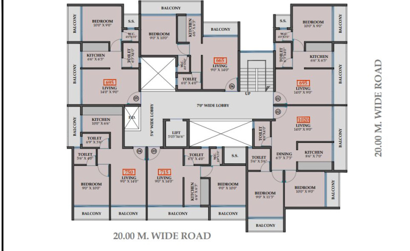 1 BHK Builder Floor 695 Sq.ft. for Sale in Pushpak Nagar, Navi Mumbai
