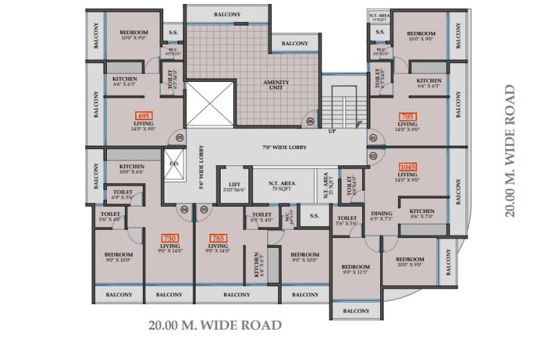 1 BHK Builder Floor 695 Sq.ft. for Sale in Pushpak Nagar, Navi Mumbai