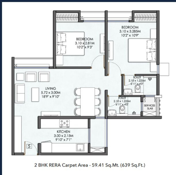 2 BHK 1059 Sq.ft. Builder Floor for Sale in Panvel, Navi Mumbai