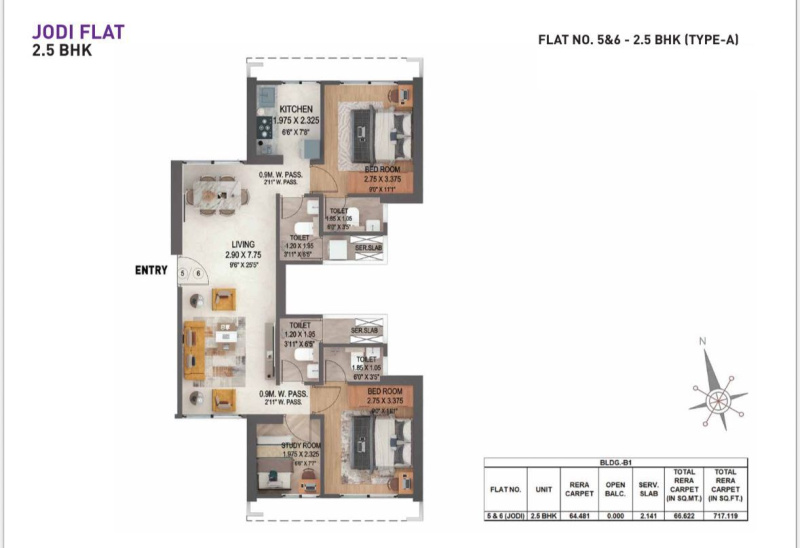 2.5 BHK Builder Floor 1200 Sq.ft. for Sale in Thane West