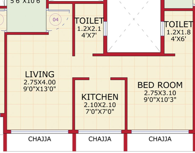 1 BHK 700 Sq.ft. Builder Floor for Sale in Pushpak Nagar, Navi Mumbai