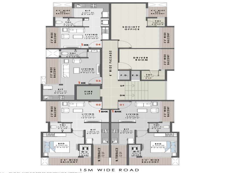 1 RK 415 Sq.ft. Builder Floor for Sale in Pushpak Nagar, Navi Mumbai