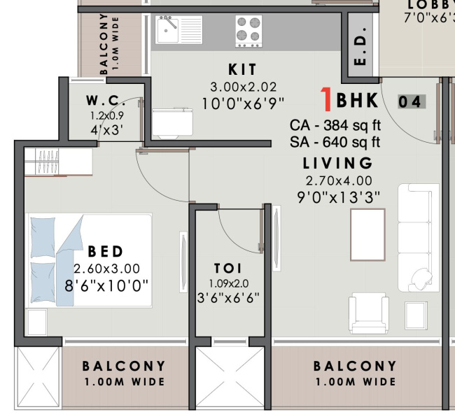 1 BHK 631 Sq.ft. Builder Floor for Sale in Karanjade, Panvel, Navi Mumbai