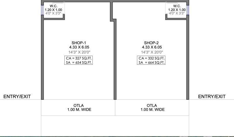  654 Sq.ft. Commercial Shop for Sale in Pushpak Nagar, Navi Mumbai