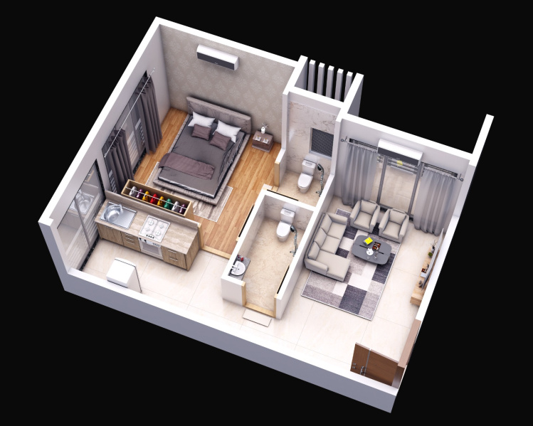 1 BHK 585 Sq.ft. Builder Floor for Sale in Pushpak Nagar, Navi Mumbai