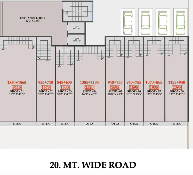  1695 Sq.ft. Showroom for Sale in Panvel, Navi Mumbai