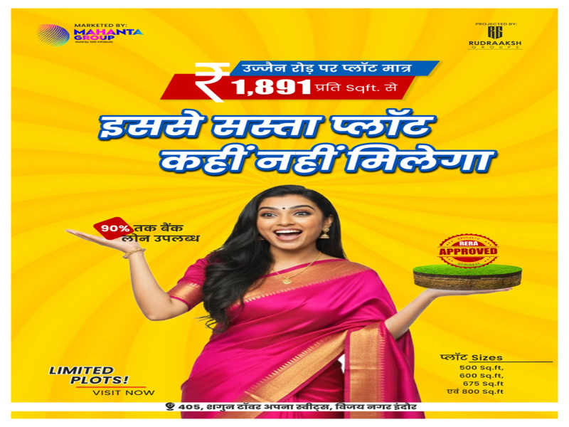  600 Sq.ft. Residential Plot for Sale in A B Road, Indore