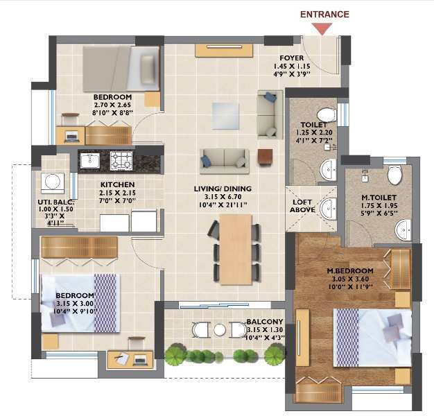 3 BHK Apartment 769 Sq.ft. for Sale in Sodepur, Kolkata