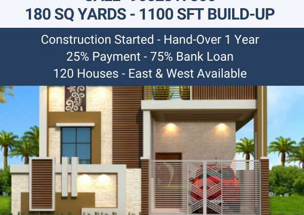 2 BHK House 1100 Sq.ft. for Sale in Indresham, Hyderabad