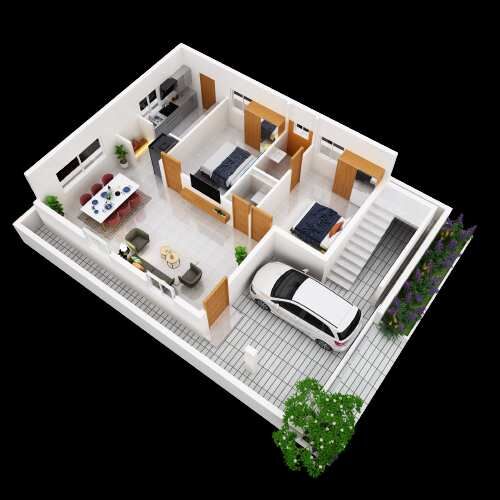 2 BHK House 1200 Sq.ft. for Sale in Market Road, Mancherial