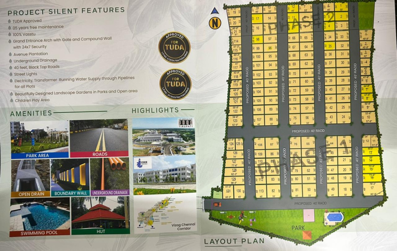  Commercial Land 1440 Sq.ft. for Sale in Renigunta, Tirupati