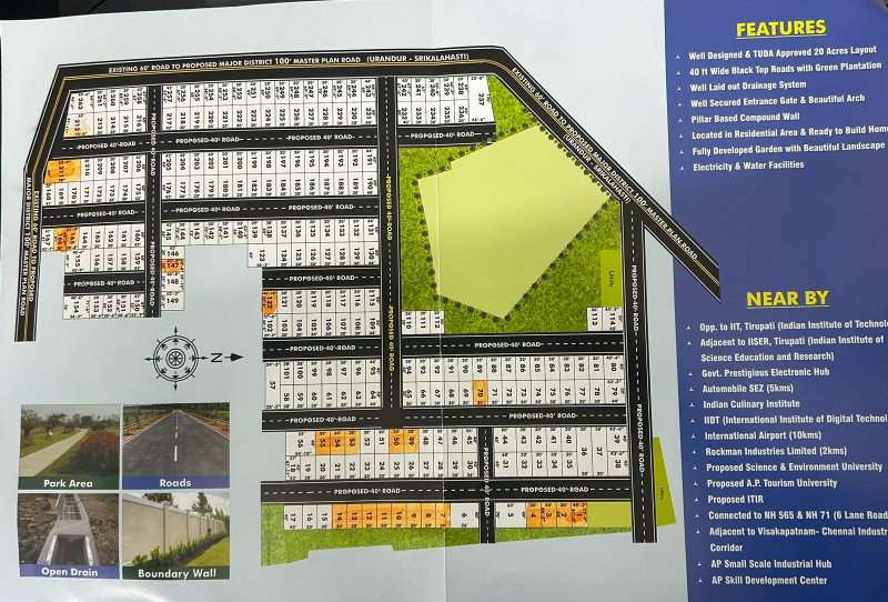  1500 Sq.ft. Residential Plot for Sale in Yerpadu, Chittoor