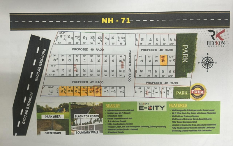  1800 Sq.ft. Residential Plot for Sale in Renigunta, Tirupati