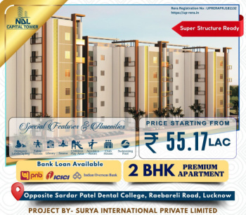 2 BHK Flat for Sale in Raebareli Road, Raibareli Road, Lucknow