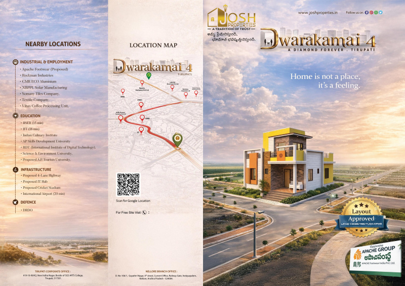  1485 Sq.ft. Residential Plot for Sale in Yerpedu, Tirupati