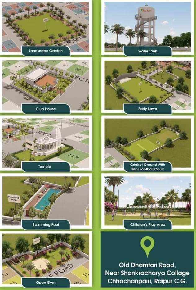  2198 Sq.ft. Residential Plot for Sale in Old Dhamatari Road Raipur