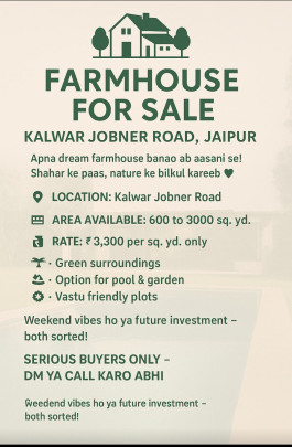  1500 Sq. Yards Residential Plot for Sale in Kalwar Road, Jaipur