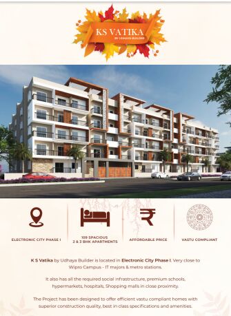 3 BHK Apartment 1 Acre for Sale in Electronic City, Bangalore