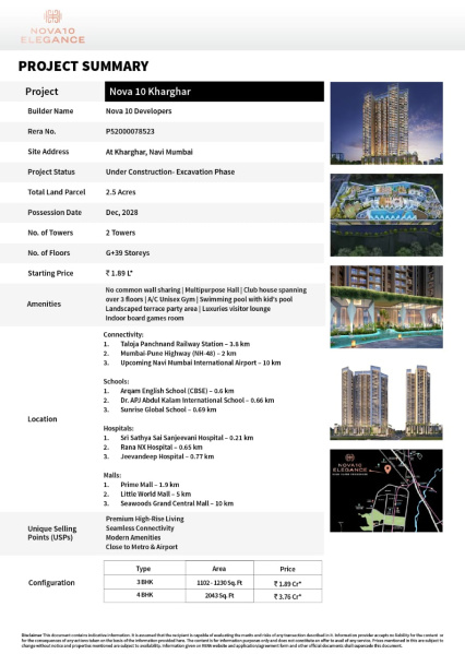 3 BHK Apartment 1500 Sq.ft. for Sale in Kharghar, Navi Mumbai
