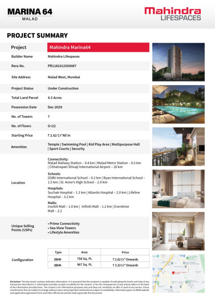 3 BHK Apartment 1300 Sq.ft. for Sale in Malad West, Mumbai