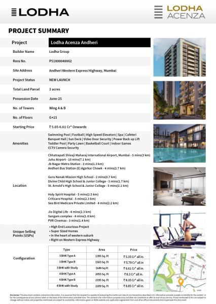 3 BHK Apartment 2000 Sq.ft. for Sale in Gundavali Gaothan, Andheri East, Mumbai