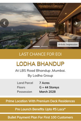 3 BHK Apartment 1500 Sq.ft. for Sale in LBS Road, Bhandup West, Mumbai