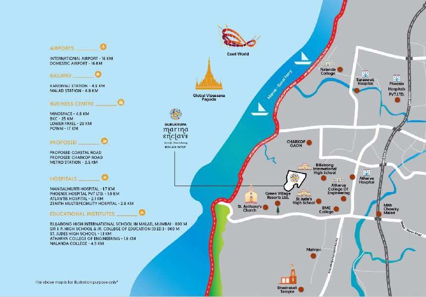 2 BHK Apartment 634 Sq.ft. for Sale in Jankalyan Nagar, Malad West, Mumbai