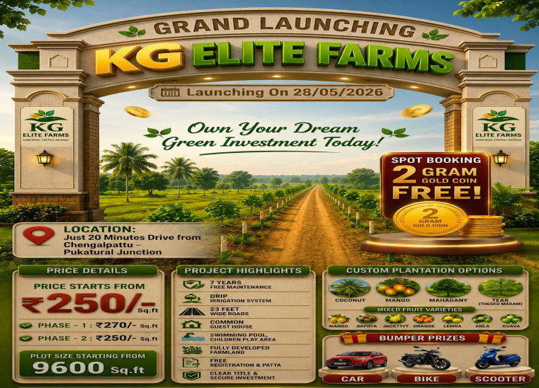  9600 Sq.ft. Agricultural/Farm Land for Sale in Uthiramerur, Kanchipuram