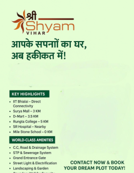  Residential Plot for Sale in Junwani, Durg