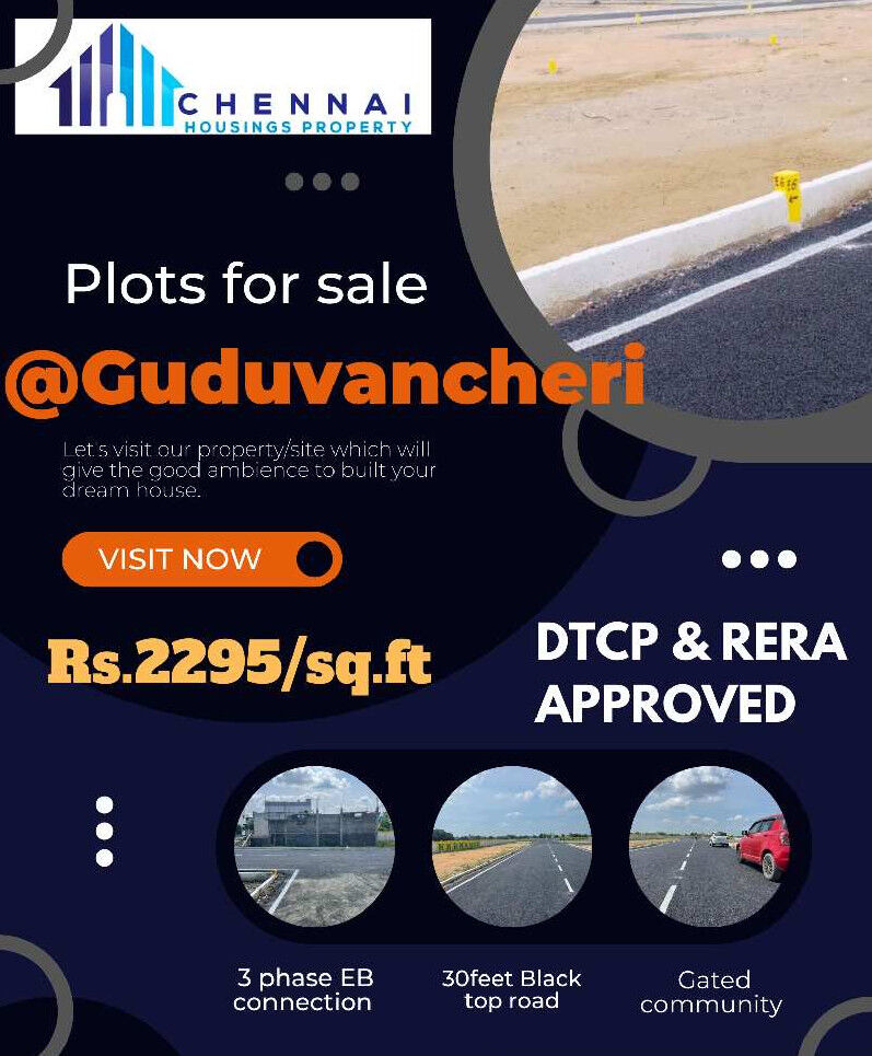  Residential Plot 960 Sq.ft. for Sale in Guduvancheri, Chennai