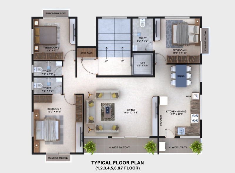 3 BHK Apartment 1000 Sq.ft. for Sale in Satara Parisar, Aurangabad